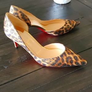 Louboutin Iriza Lurex Panthere heel